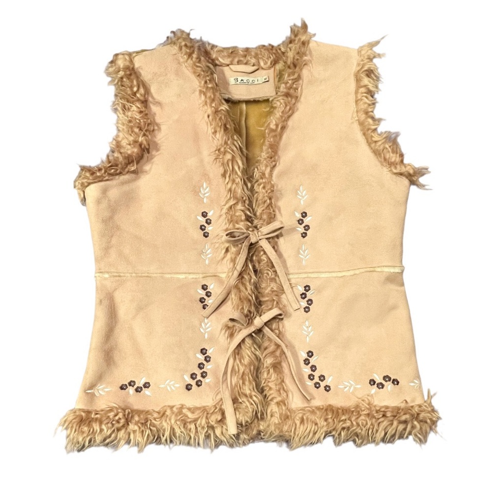 Bacci Y2K Suede Fur Jacket Vest